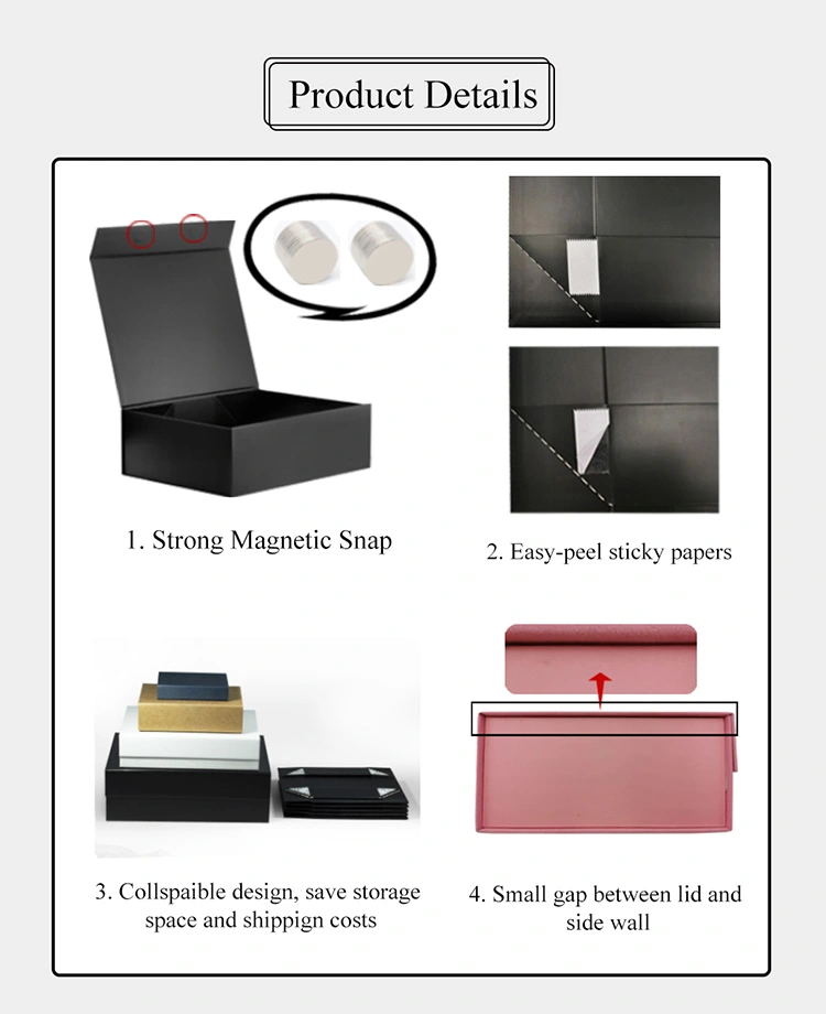 Deep Multiple Colors Luxury Rigid Cardboard Magnetic Closure Lid Gift Boxes